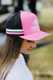 BRONZE WING Striped Trucker Cap - Pink