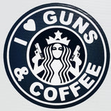 Premium Stickers - I ❤️ Guns & Coffee