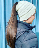 BRONZE WING Ponytail Beanie
