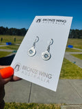 BRONZE WING Dangle Earrings with Swarovski Crystals