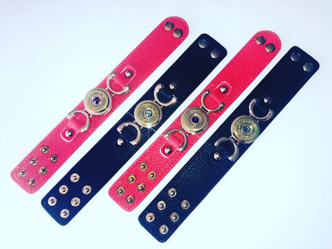 BRONZE WING 12 gauge Leather Bracelet