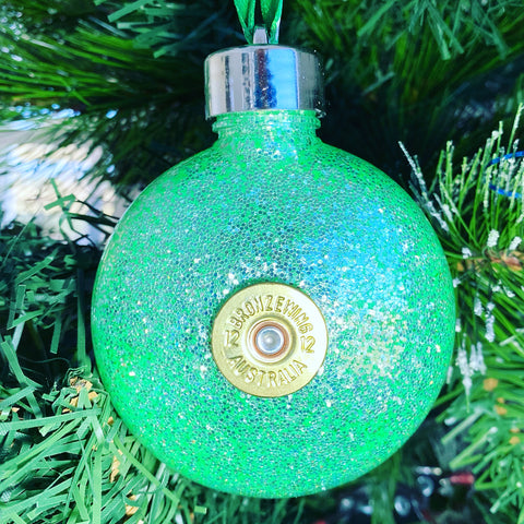 Christmas Bauble - Honeydew Green Sparkle