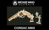 BRONZE WING Corsac M60 Rubber Band Revolver